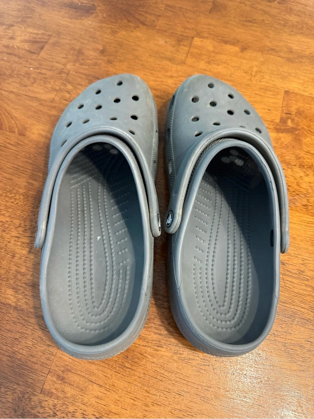 Crocs Classic Clog Charcoal Slate Gray Slip On Sandals Men's 10 Women's 12
